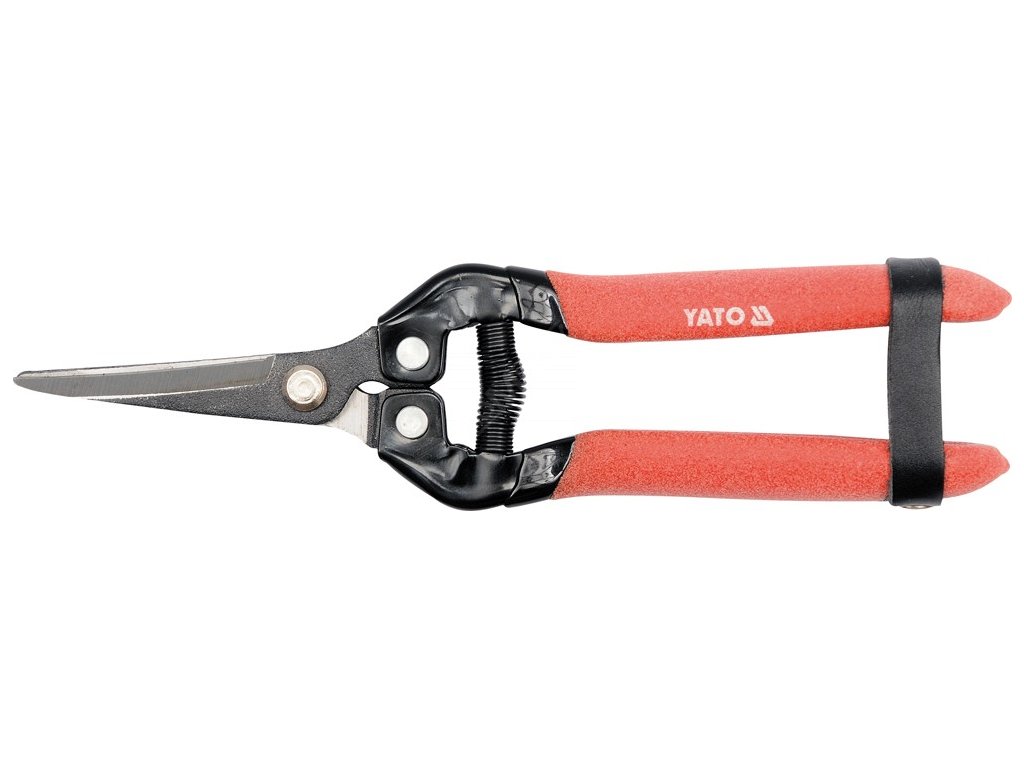 Nůžky prožez. na květiny a ovoce 190mm zahnuté Yato YT-8817