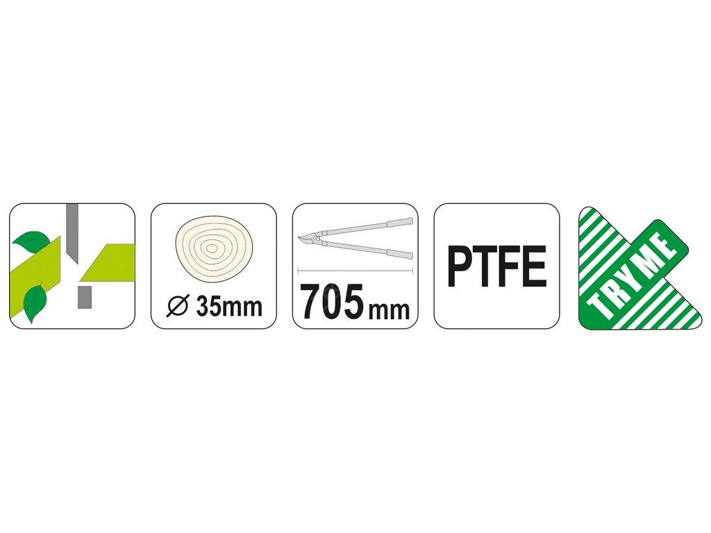 Nůžky na větve 705mm (průměr 35mm) šikmý stříh Yato YT-8833