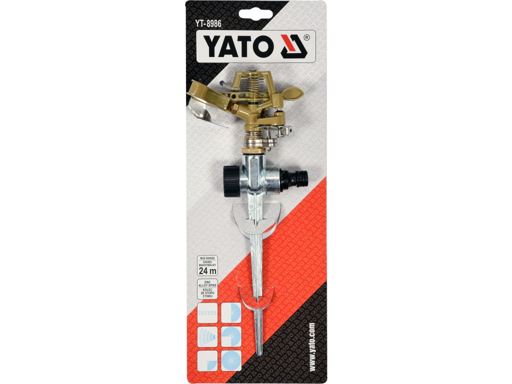 Zavlažovač 1/2"impulzní se zinkovým bodcem Yato YT-8986
