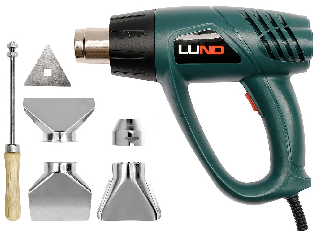 Pistole opalovací s příslušenstvím , 1000 / 2000W, 350 / 550°C LUND TO-79325