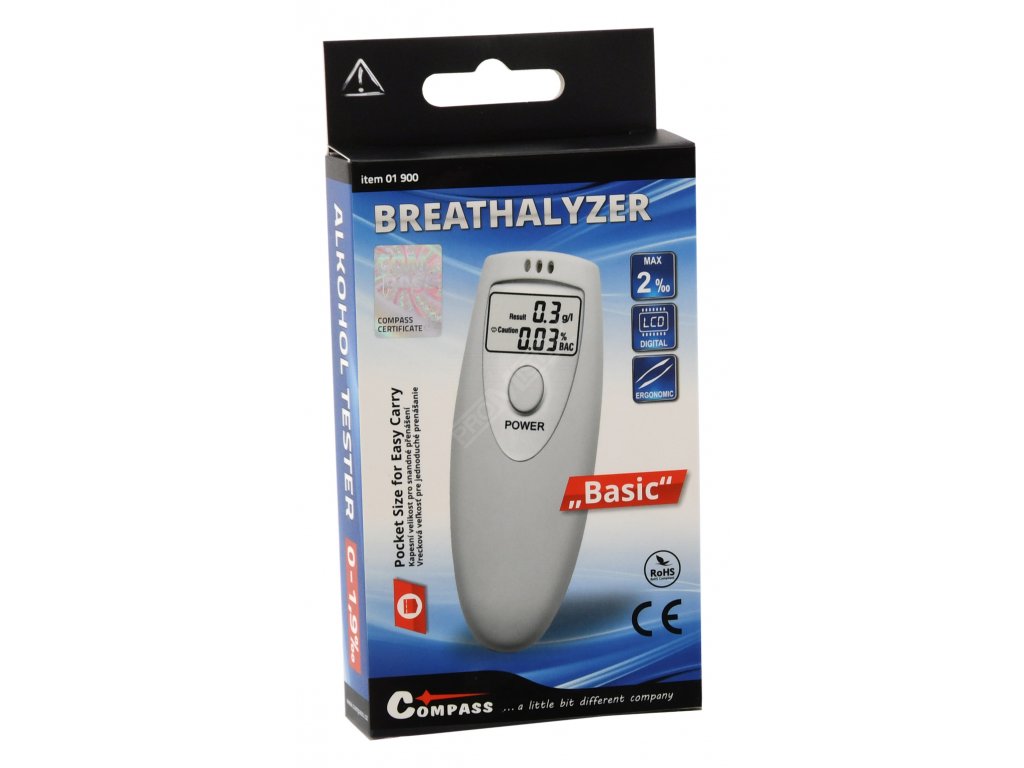 Alkohol tester SILVER, digitální Compass 01900