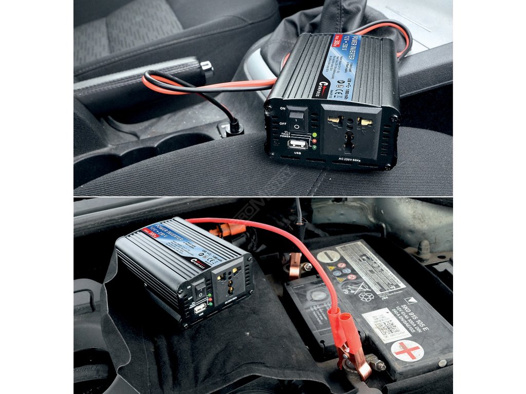 Trafo 12/230V 300W + USB Compass 07112 + Dárek, servis bez starostí v hodnotě 300Kč