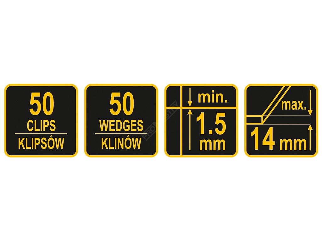 Nivelační systém (50x spona + 50x klín) Vorel TO-04691