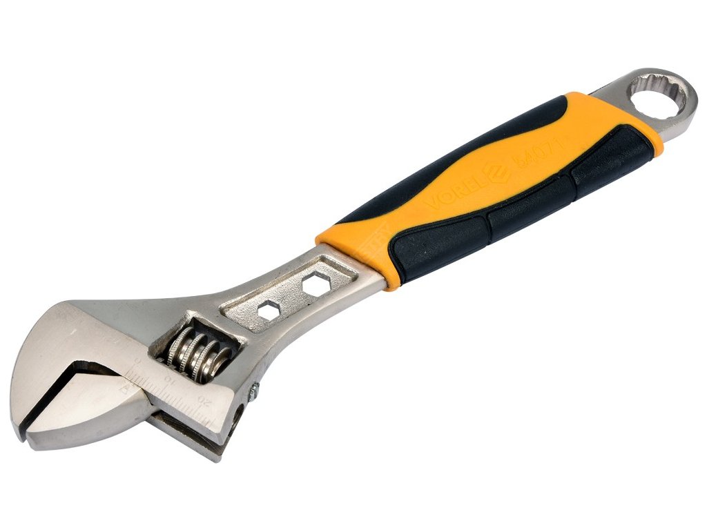 Klíč nastavitelný 200 mm plastová rukojeť Vorel TO-54071