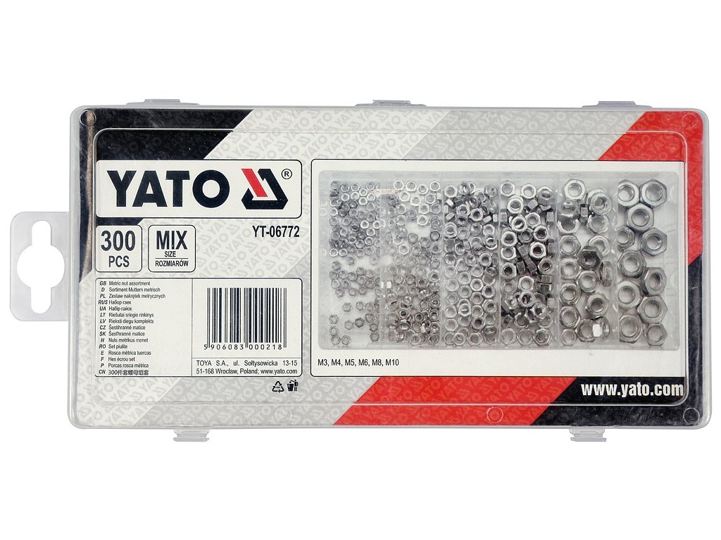 Matice metrické sada 300 ks Yato YT-06772