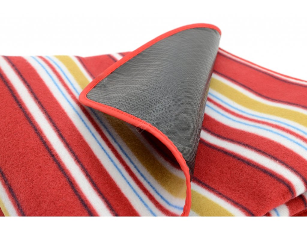 Pikniková deka FLEECE 150x135cm červená Cattara 13572