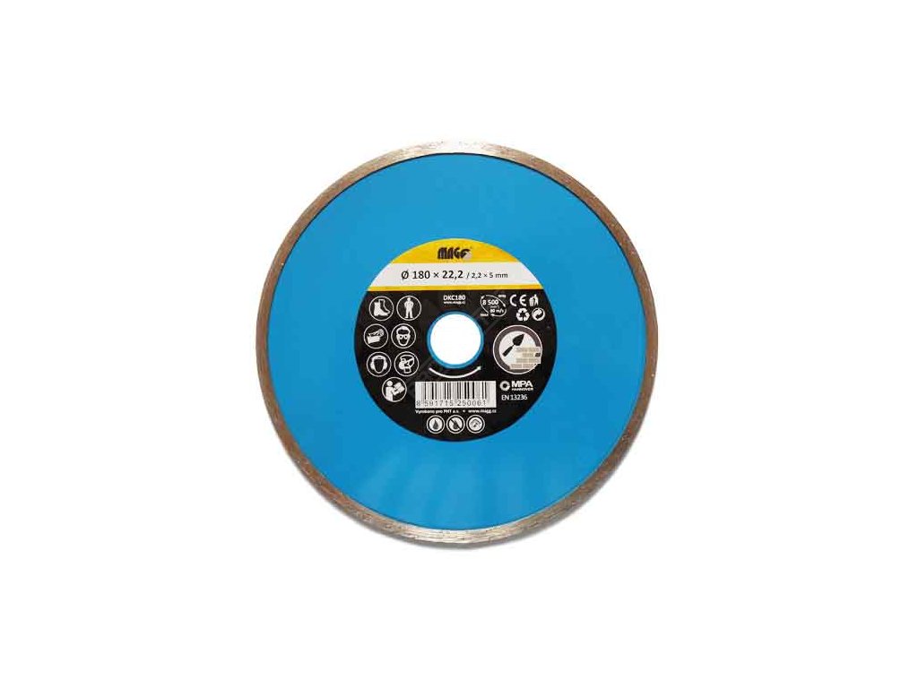 Diamantový kotouč celoobvodový 180x22,2mm MAGG DKC180
