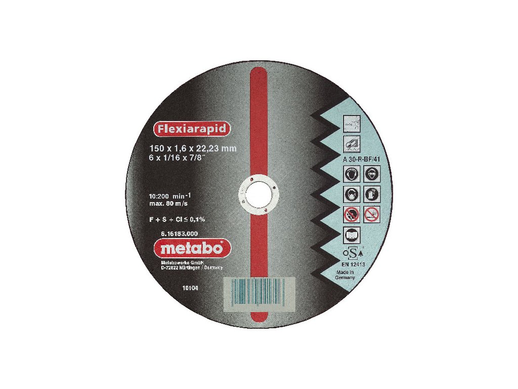 METABO - řezný kotouč - nerez-FLEXIRAPID 115x1,0x22,2 mm rovný
