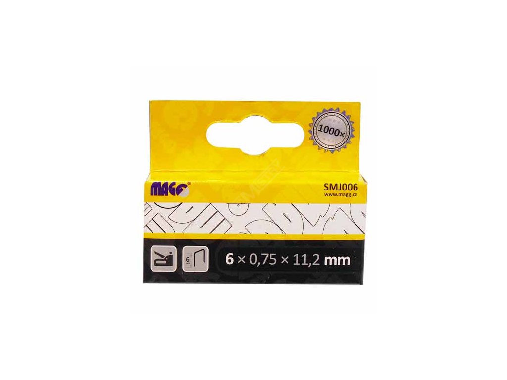 Spony do sponkovačky 1000 ks 6x0,75x11,2 mm MAGG SMJ006