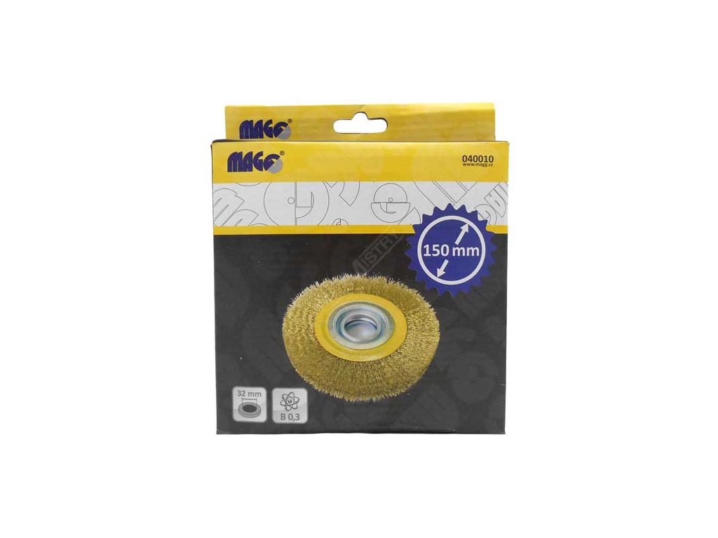 Kartáč okružní 150, vlnitý drát B 0,30, otvor 32mm MAGG 040010