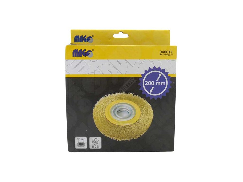 Kartáč okružní 200, vlnitý drát B 0,30, otvor 32mm MAGG 040011