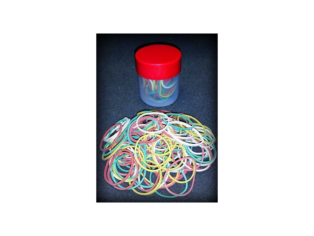 Gumičky - přírodní guma - barevný mix - 50g/cca170ks. MAGG 110068