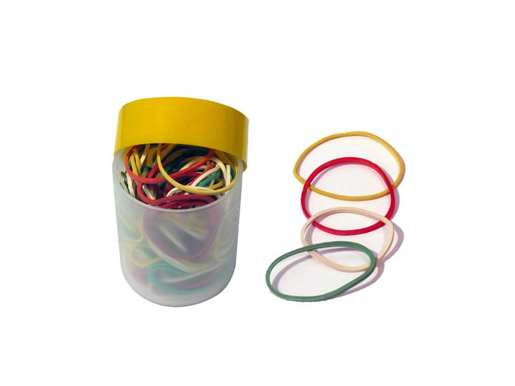 Gumičky - přírodní guma - barevný mix - 50g/cca170ks. MAGG 110068
