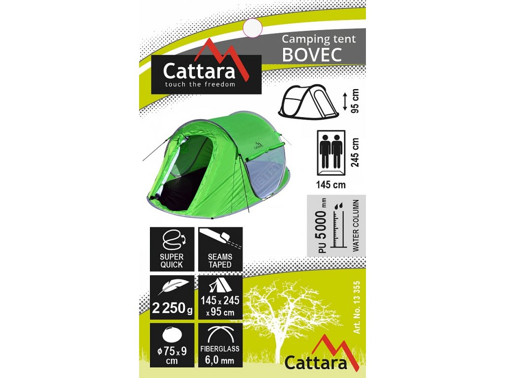 Stan BOVEC pro 2 osoby 245x145x95cm PU5000mm Cattara 13355 + Dárek, servis bez starostí v hodnotě 300Kč