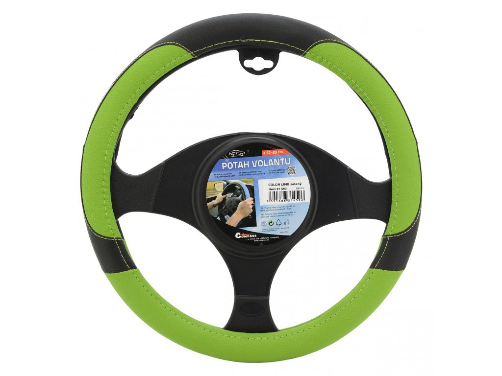 Potah volantu COLOR LINE zelený Compass 31452