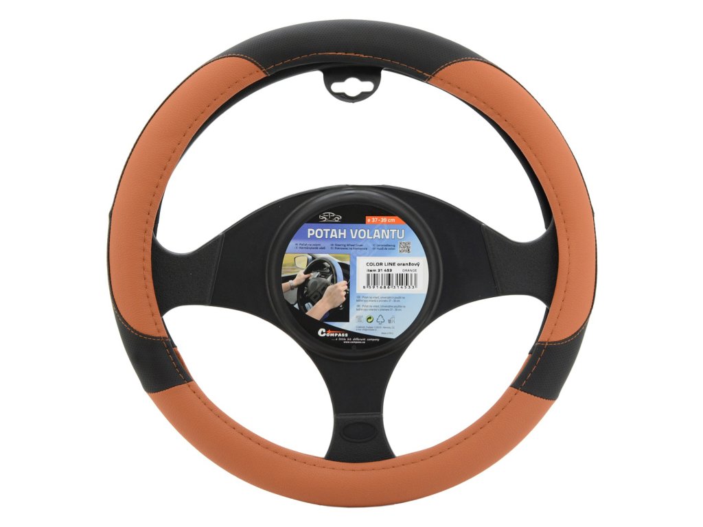 Potah volantu COLOR LINE oranžový Compass 31453