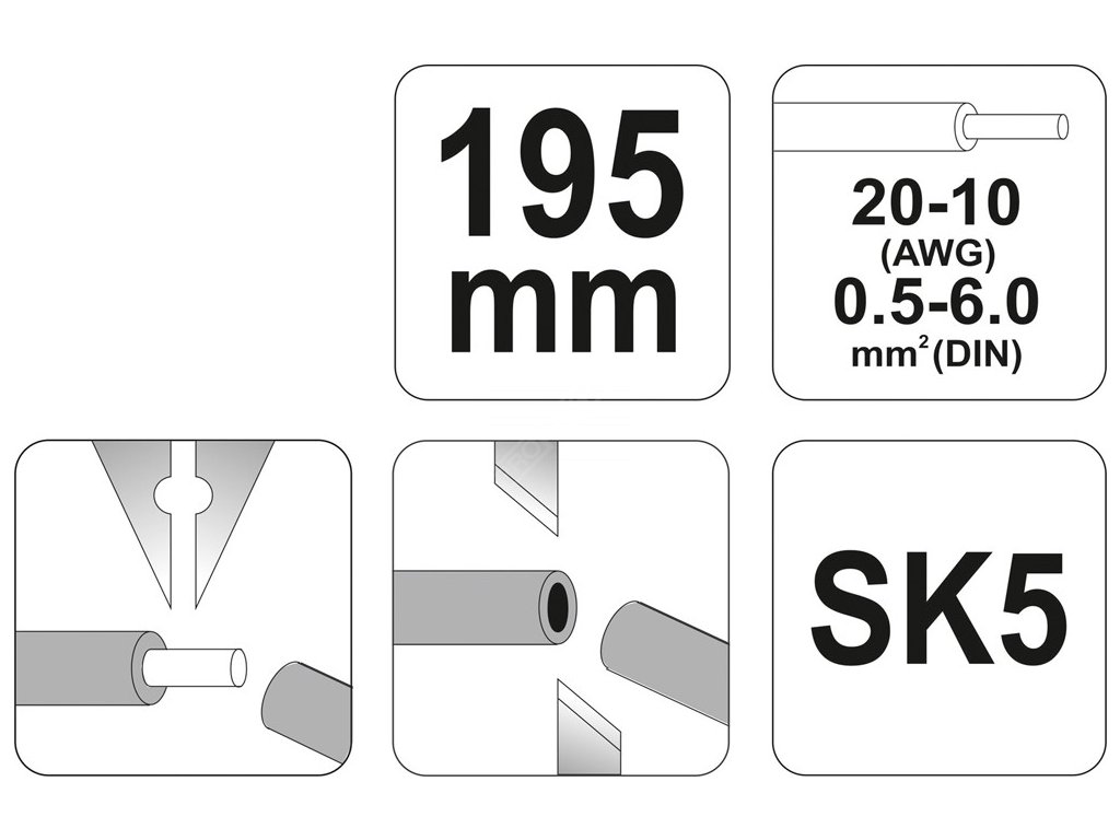 Kleště odizolovací automatické 195 mm Yato YT-2275