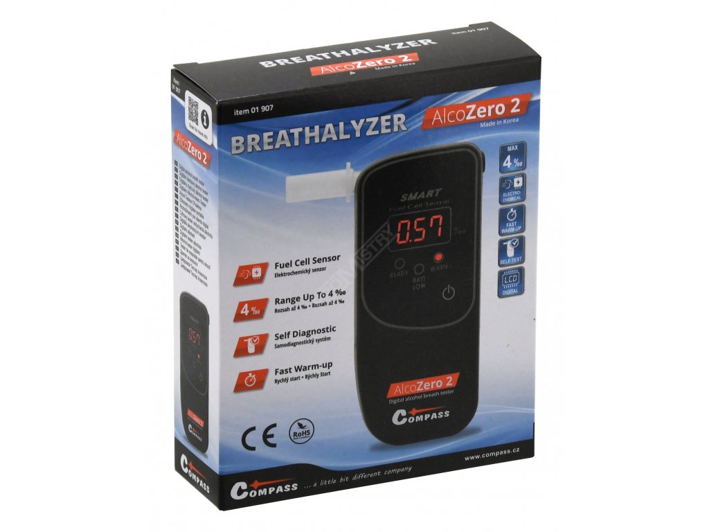 Alkohol tester AlcoZero2 - elektrochemický senzor Compass 01907 + Dárek, servis bez starostí v hodnotě 300Kč