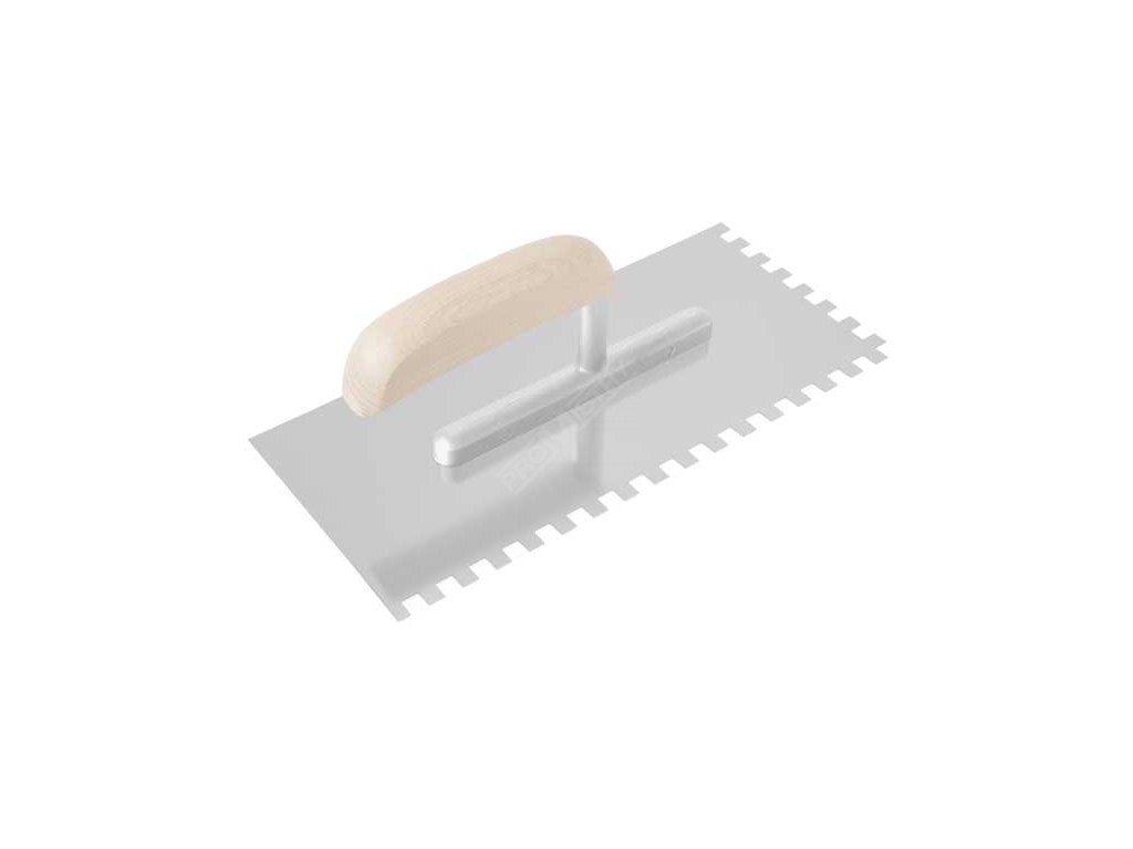 Hladítko nerezové 270x130 mm zub 10mm - dřevěná rukojeť MAGG 080109