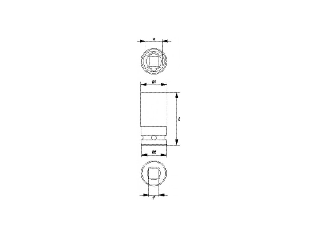 Nástavec 1" rázový šestihranný hluboký 32 mm CrMo Yato YT-1177