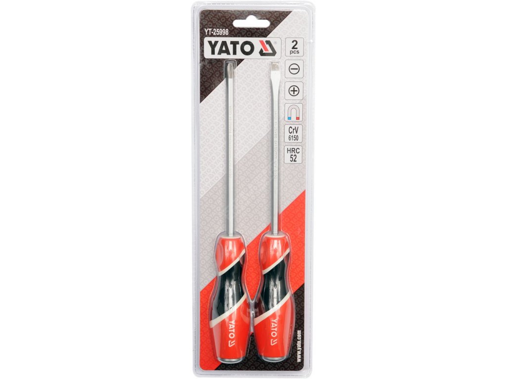Sada šroubováků 2ks, - 6mm, + PH2, úderové Yato YT-25998