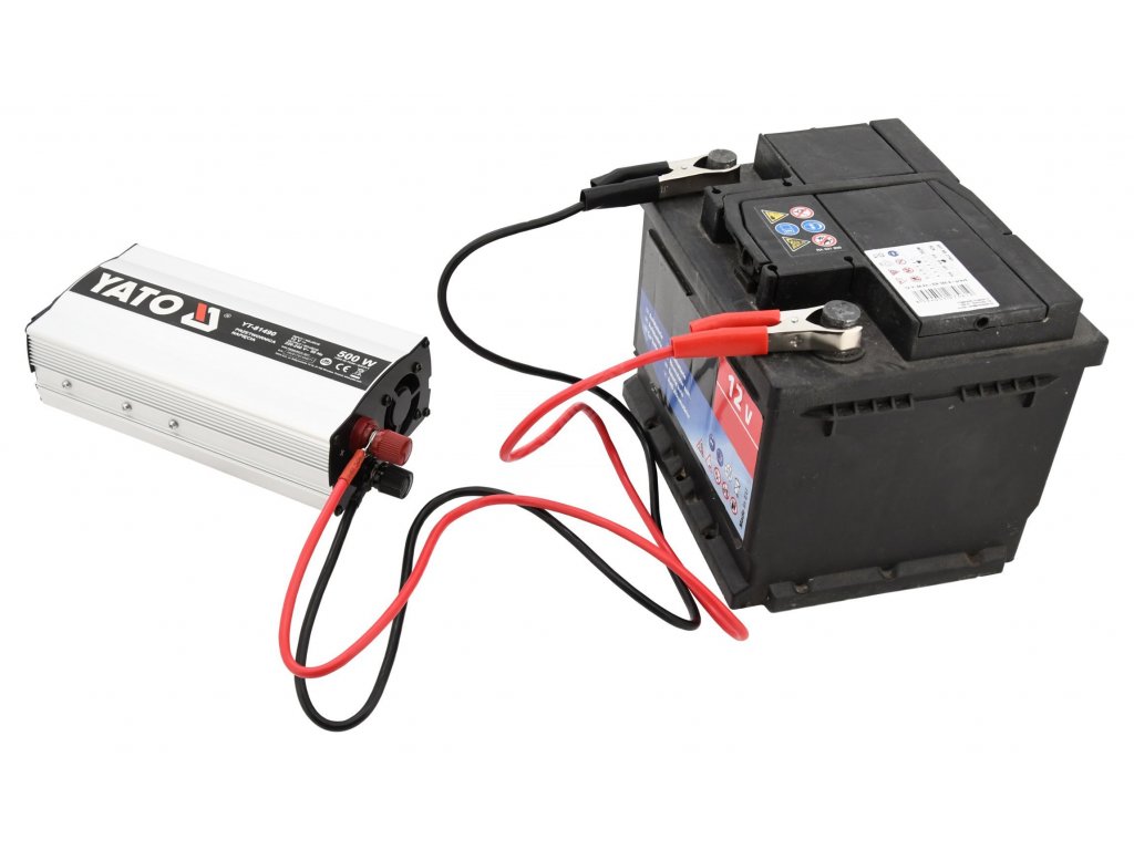 Měnič napětí 12/230V 500W Yato YT-81490 + Dárek, servis bez starostí v hodnotě 300Kč
