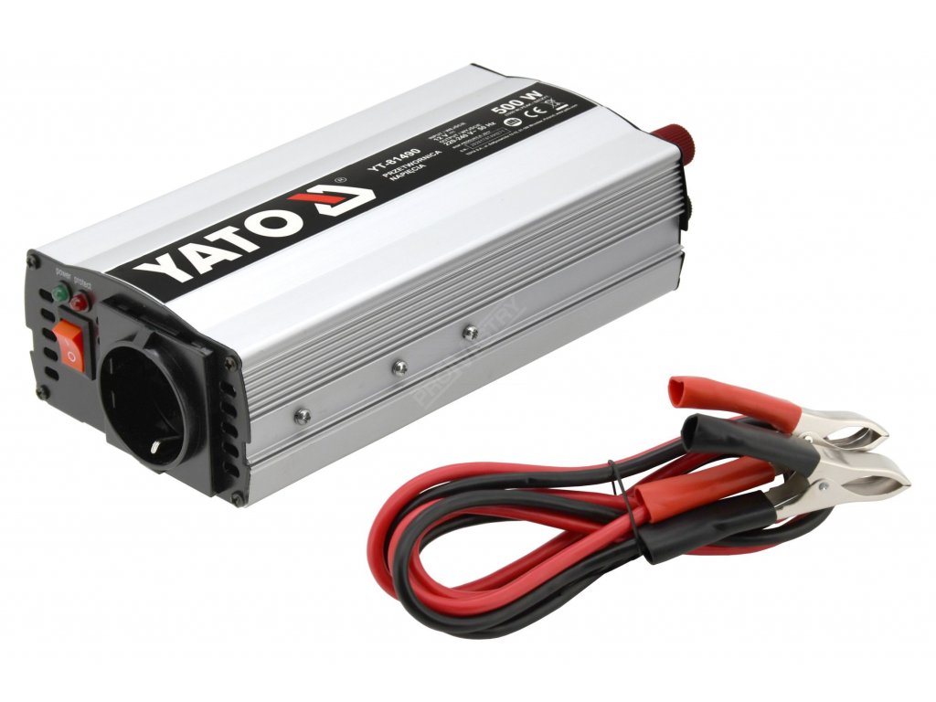 Měnič napětí 12/230V 500W Yato YT-81490 + Dárek, servis bez starostí v hodnotě 300Kč