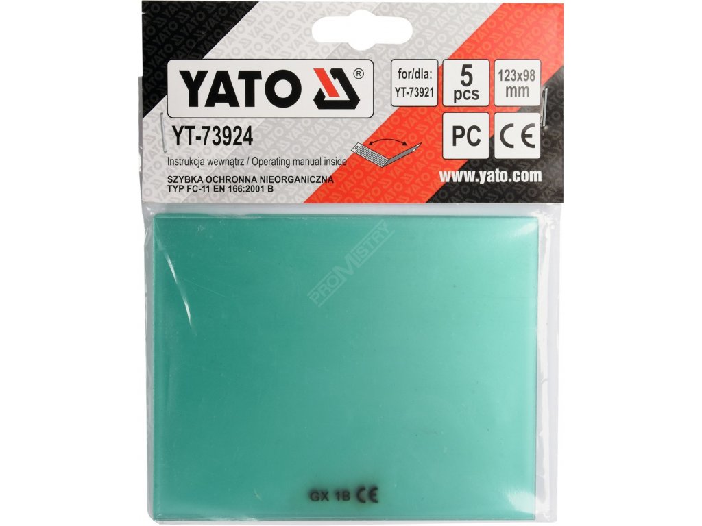 OUTER COVER LENS FOR YT-73921 5PCS Yato YT-73924