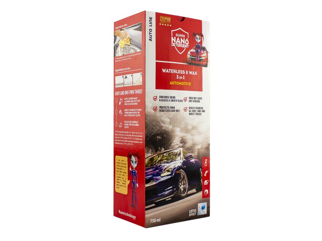 NANO GNP Waterless & Wax 3v1 Automotive sada GNP 90516 + Dárek, servis bez starostí v hodnotě 300Kč