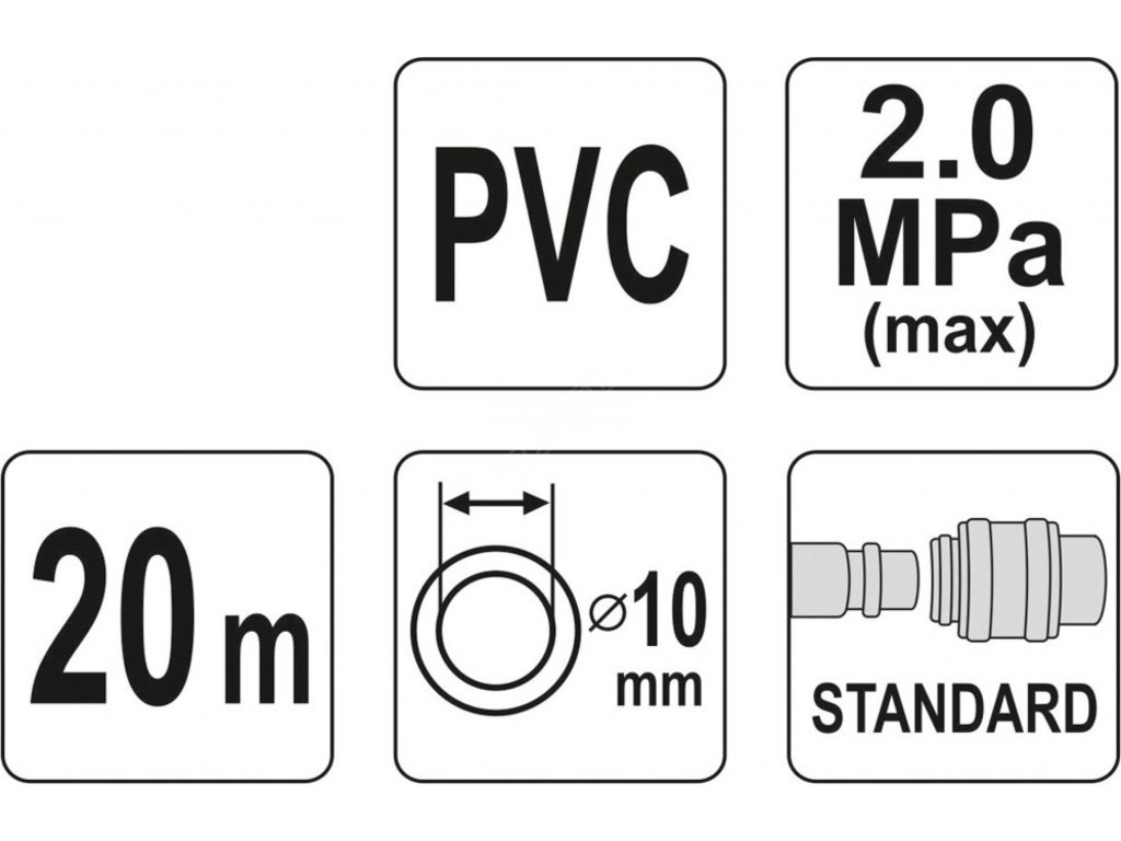 Hadice vzduchová PVC 10mm, 20m Yato YT-24225 + Dárek, servis bez starostí v hodnotě 300Kč
