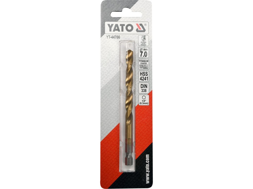 Vrták na kov TITAN 1/4" 7mm Yato YT-44766