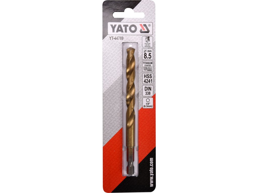 Vrták na kov TITAN 1/4" 8,5mm Yato YT-44769