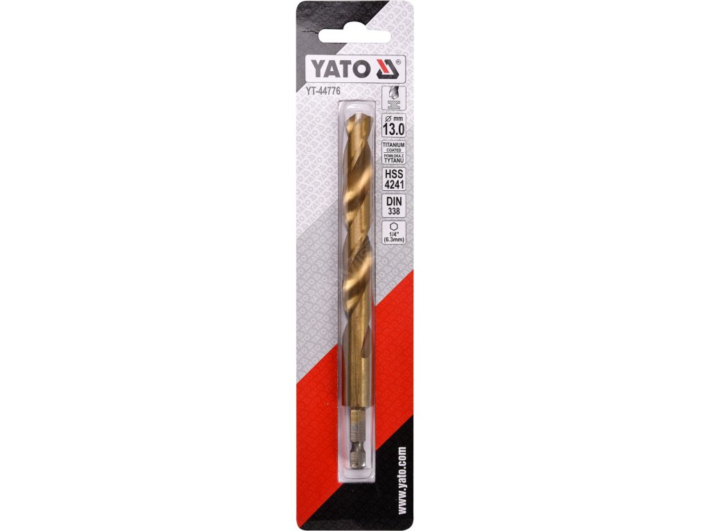 Vrták na kov TITAN 1/4" 13mm Yato YT-44776