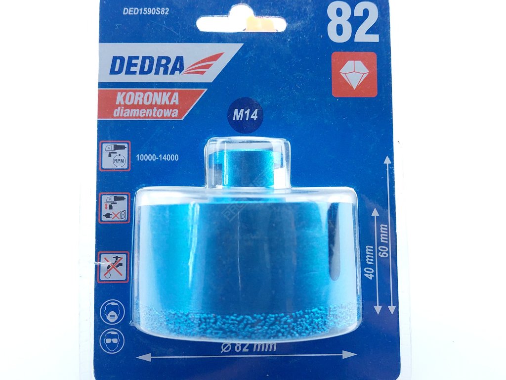 Diamantová vrtací korunka Vacuum brazed do úhlové brusky, průměr82mm DEDRA DED1590S82 + Dárek, servis bez starostí v hodnotě 300Kč