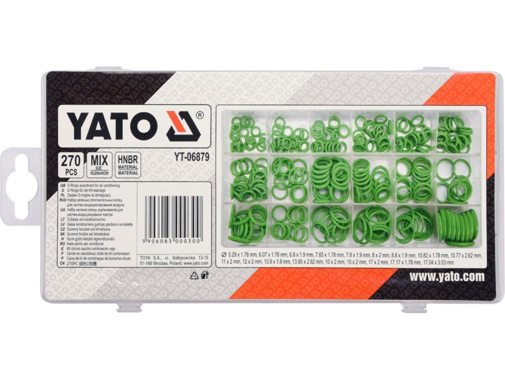 Sada těsnění do klimatizace 270 ks Yato YT-06879