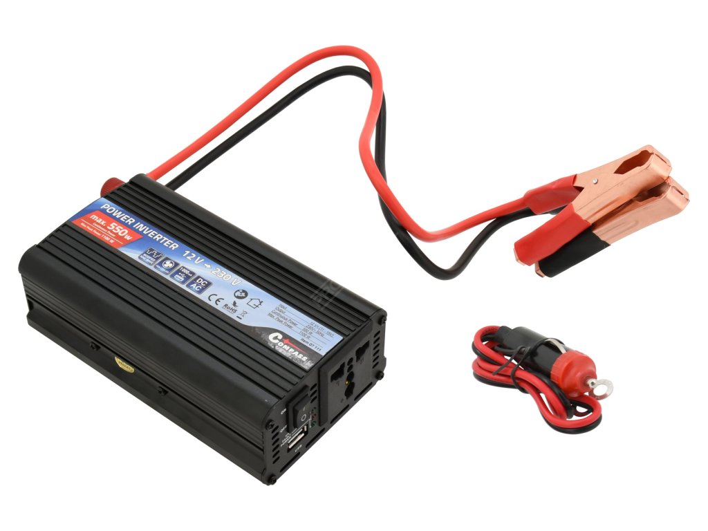 Trafo 12/230V 550W + USB Compass 07111 + Dárek, servis bez starostí v hodnotě 300Kč