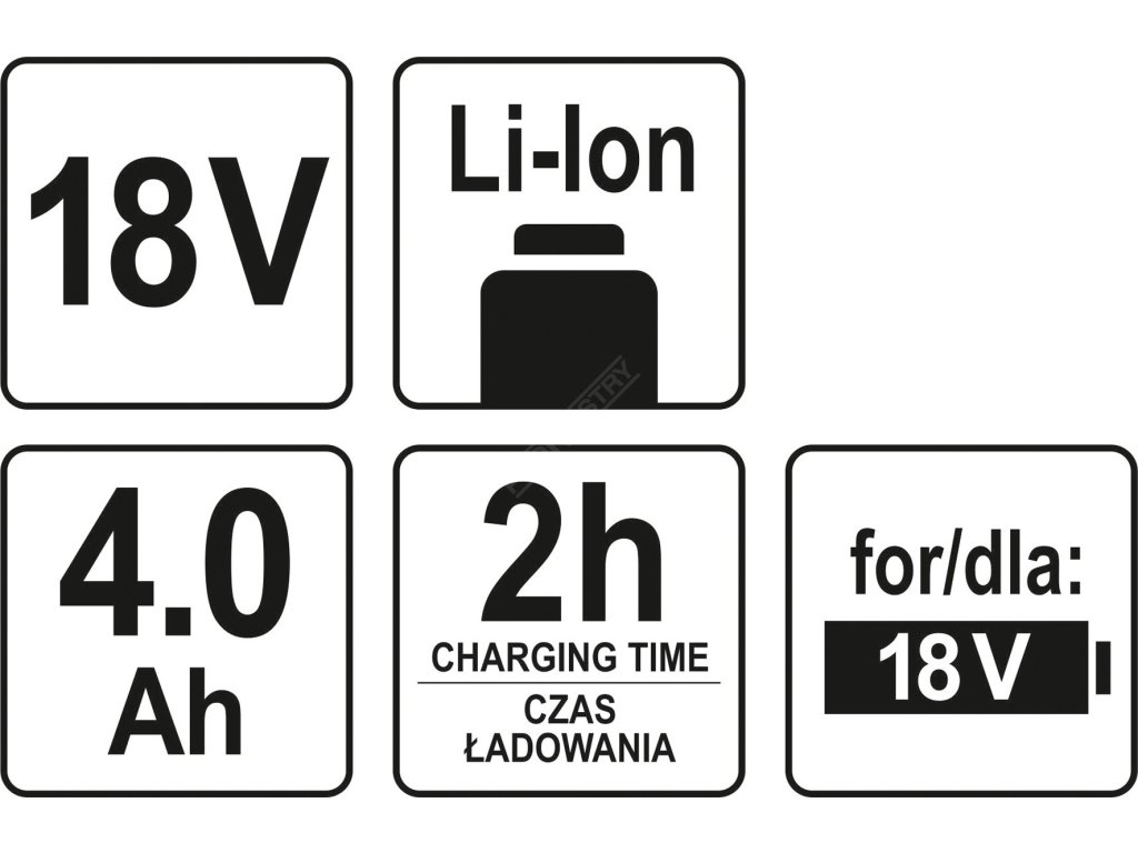 Baterie náhradní 18V Li-Ion 4,0 AH (YT-82782, YT-82788,YT-82826) Yato YT-82844 + Dárek, servis bez starostí v hodnotě 300Kč