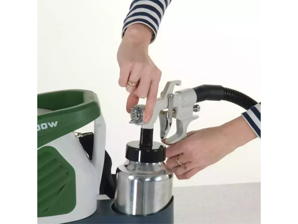 Malířská stříkací pistole HVLP 600 W, tryska 1.8 a 2.5 mm DEDRA DED7413 + Dárek, servis bez starostí v hodnotě 300Kč