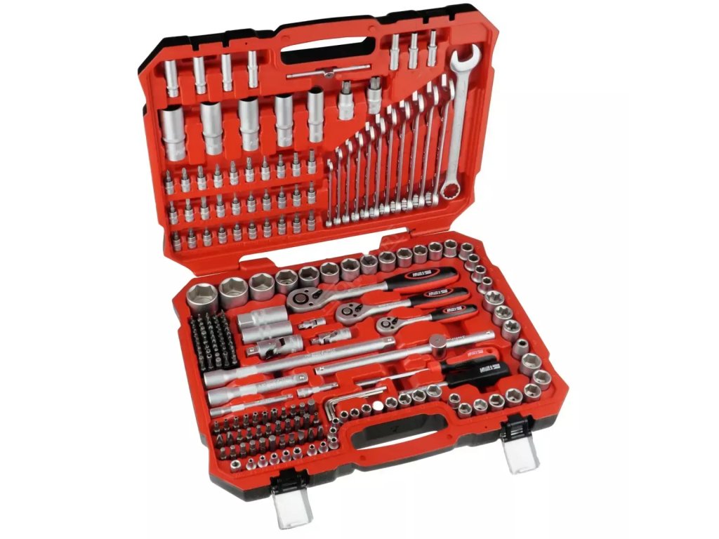 Nástrčkové klíčé CrV sada 216ks 17x1/2"",13 1/4"",8x3/8"" DEDRA 17K216 + Dárek, servis bez starostí v hodnotě 300Kč
