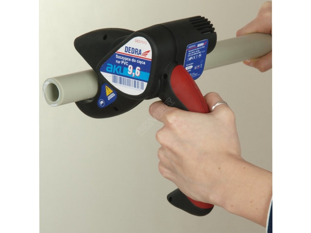 Elektrické nůžky na stříhání trubek z umělých materiálů PVC,PE,PP,PB DEDRA DED7513 + Dárek, servis bez starostí v hodnotě 300Kč