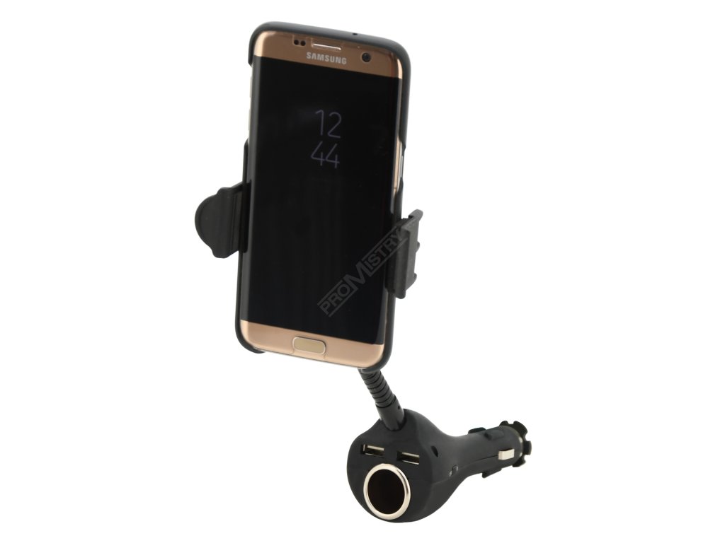 Držák telefonu do zásuvky SPRING 20cm 2xUSB Compass 06262