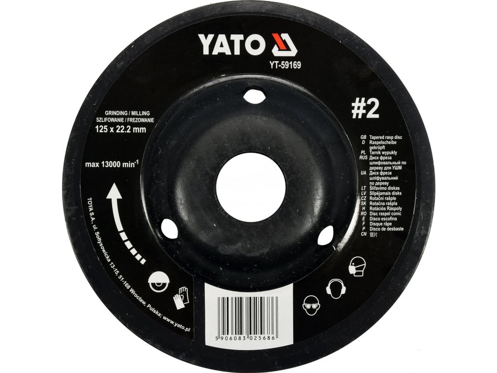 Rotační rašple úhlová jemná 125 mm typ 2 Yato YT-59169 + Dárek, servis bez starostí v hodnotě 300Kč