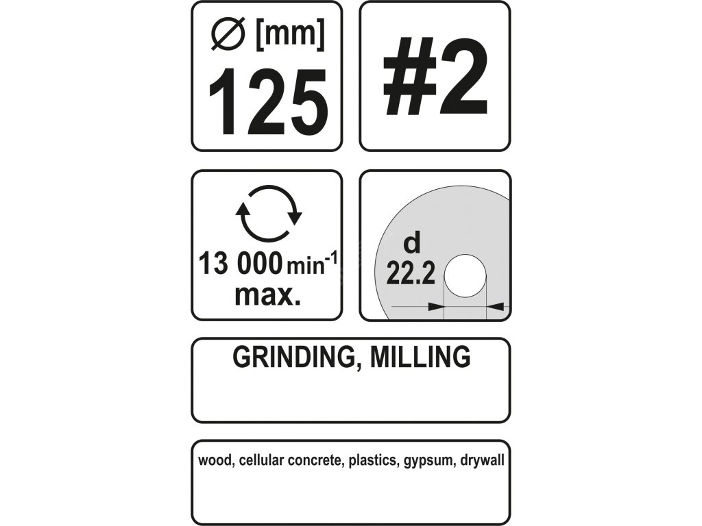 Rotační rašple úhlová jemná 125 mm typ 2 Yato YT-59169 + Dárek, servis bez starostí v hodnotě 300Kč