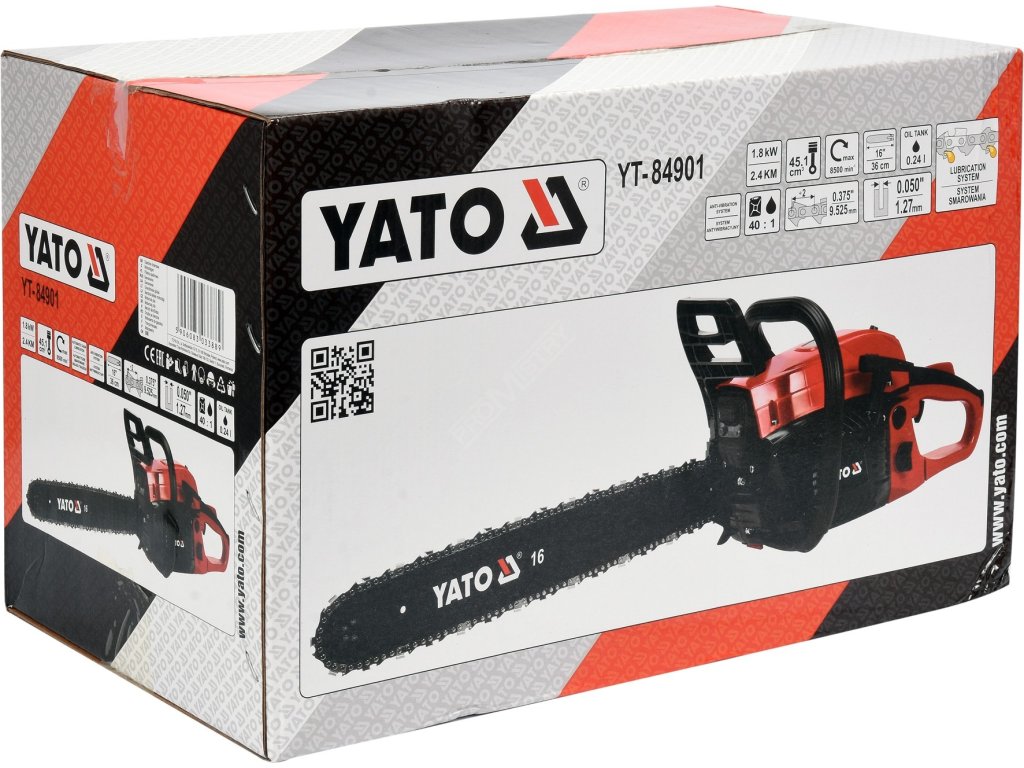 Řetězová pila motorová 2,45 hp Yato YT-84901 + Dárek, servis bez starostí v hodnotě 300Kč