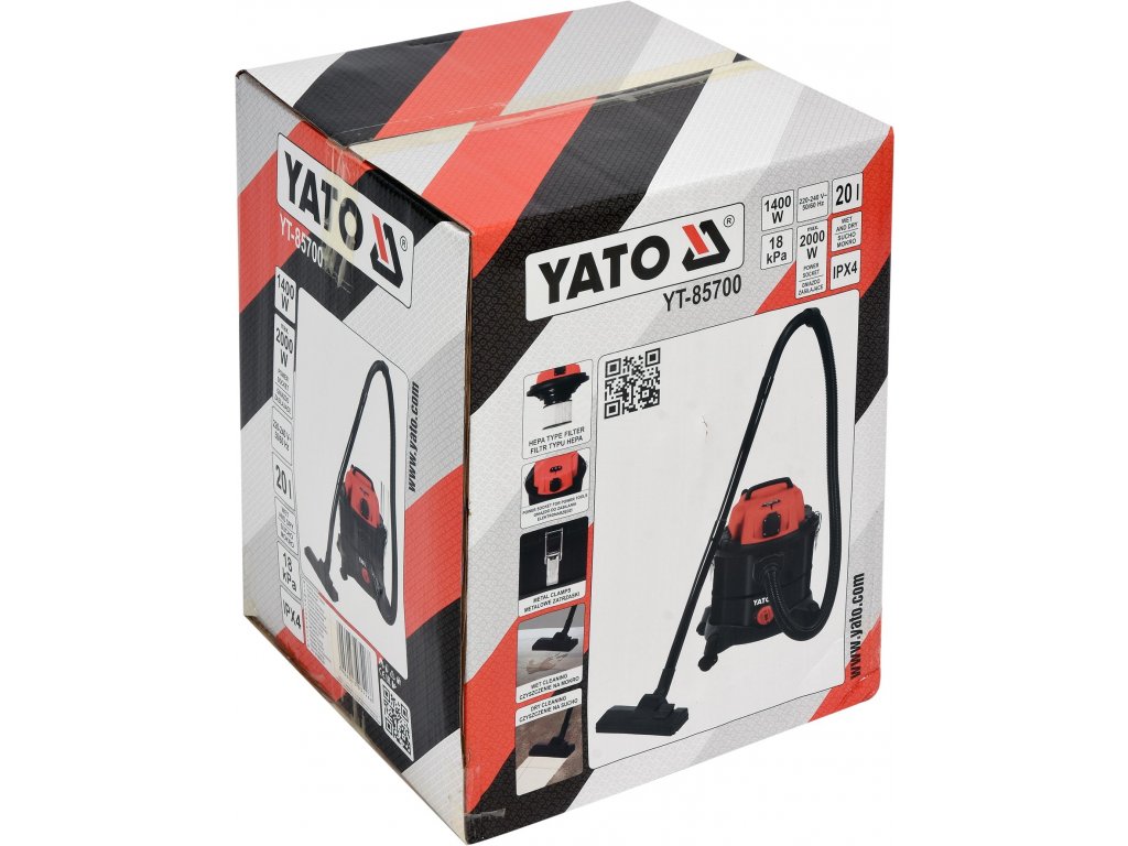 Vysavač průmyslový 1400W Yato YT-85700 + Dárek, servis bez starostí v hodnotě 300Kč