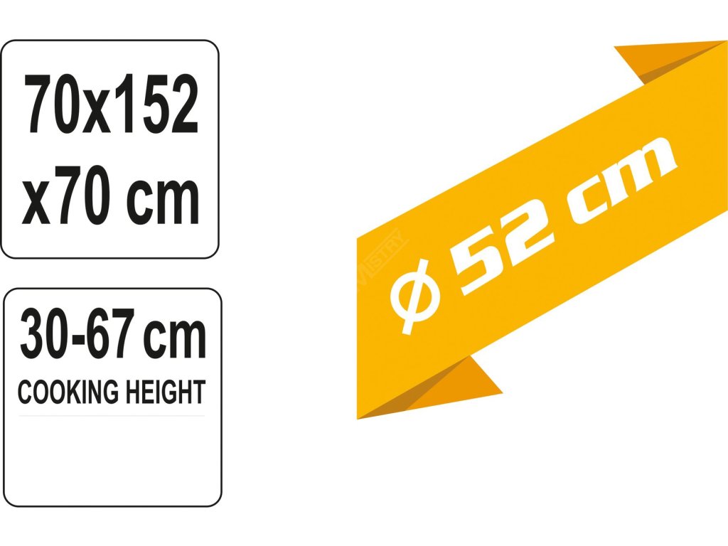 Kulatý gril na dřevěné uhlí 52 cm s trojnožkou LUND TO-99524 + Dárek, servis bez starostí v hodnotě 300Kč