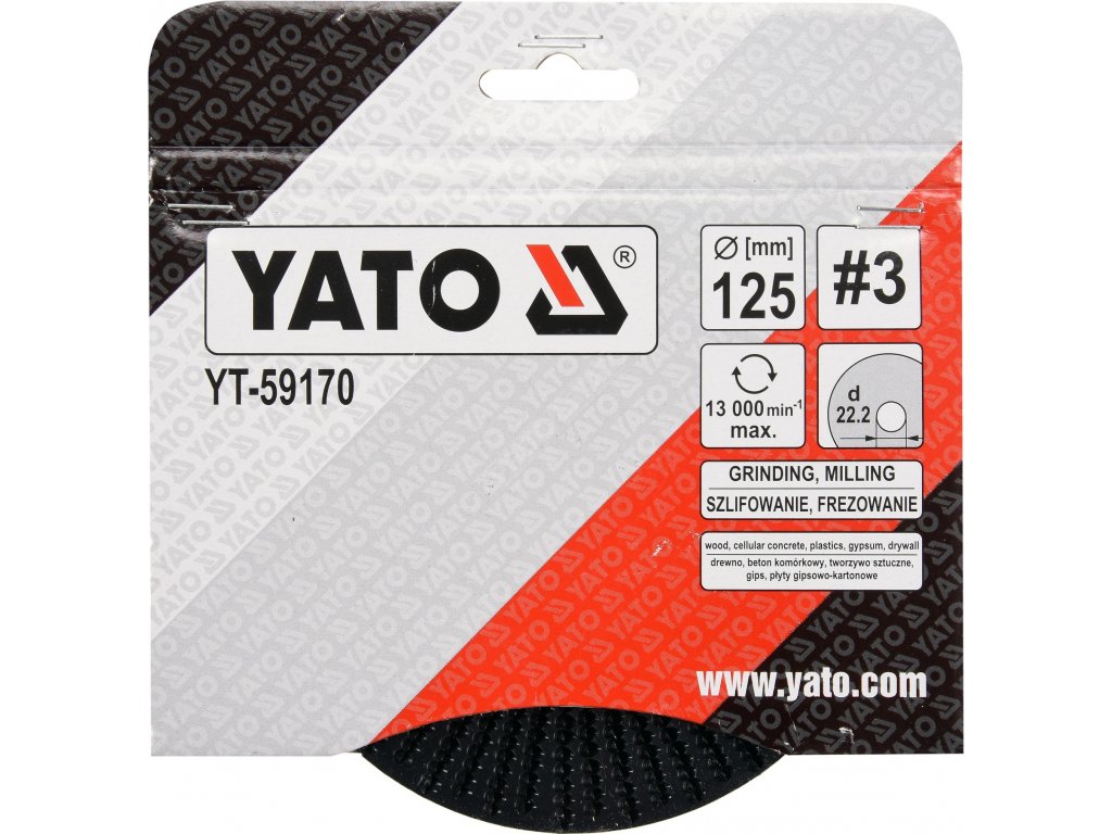 Rotační rašple úhlová jemná 125 mm typ 3 Yato YT-59170 + Dárek, servis bez starostí v hodnotě 300Kč