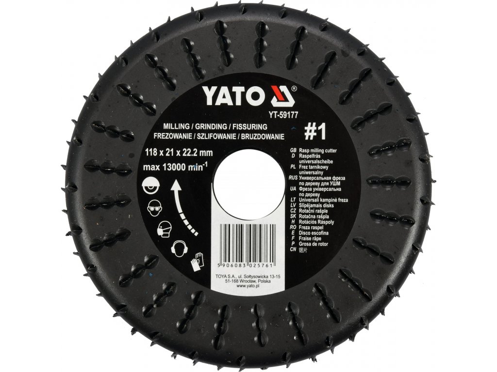 Rotační rašple frézovací univerzální 118 mm Yato YT-59177 + Dárek, servis bez starostí v hodnotě 300Kč
