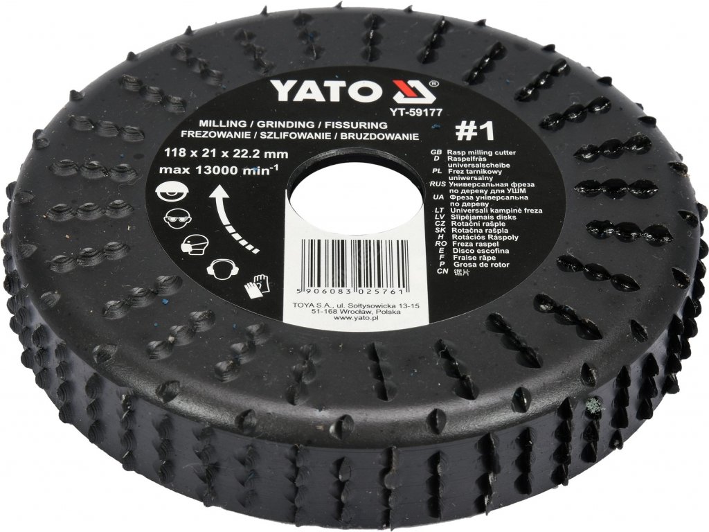 Rotační rašple frézovací univerzální 118 mm Yato YT-59177 + Dárek, servis bez starostí v hodnotě 300Kč