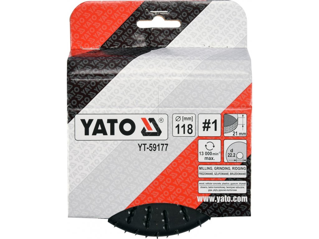 Rotační rašple frézovací univerzální 118 mm Yato YT-59177 + Dárek, servis bez starostí v hodnotě 300Kč
